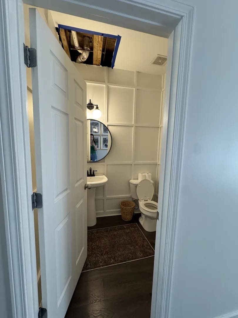 Before water damage - Buttonwood second bathroom area