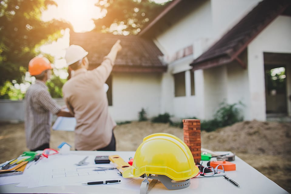 Professional contractor planning home renovation project