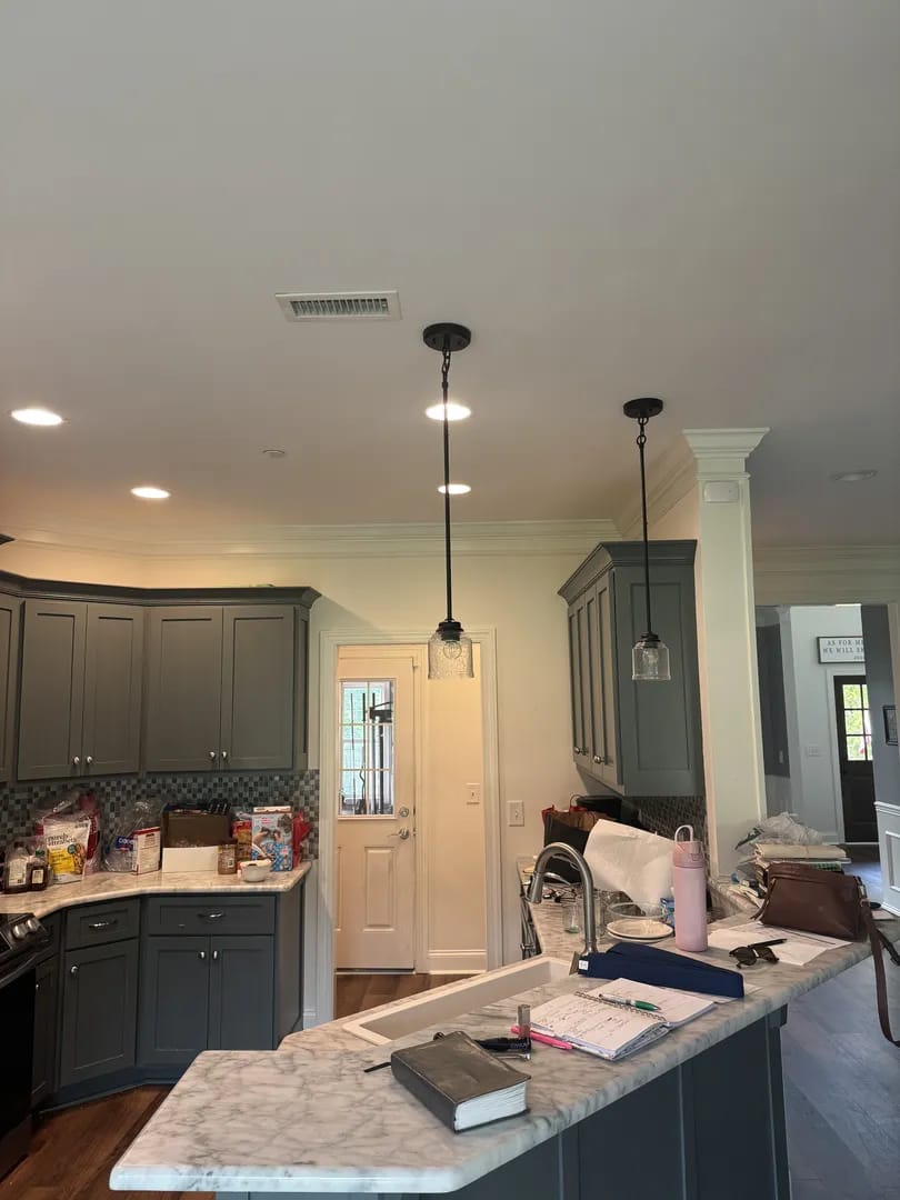 After water damage restoration - Allisona Rd restored kitchen